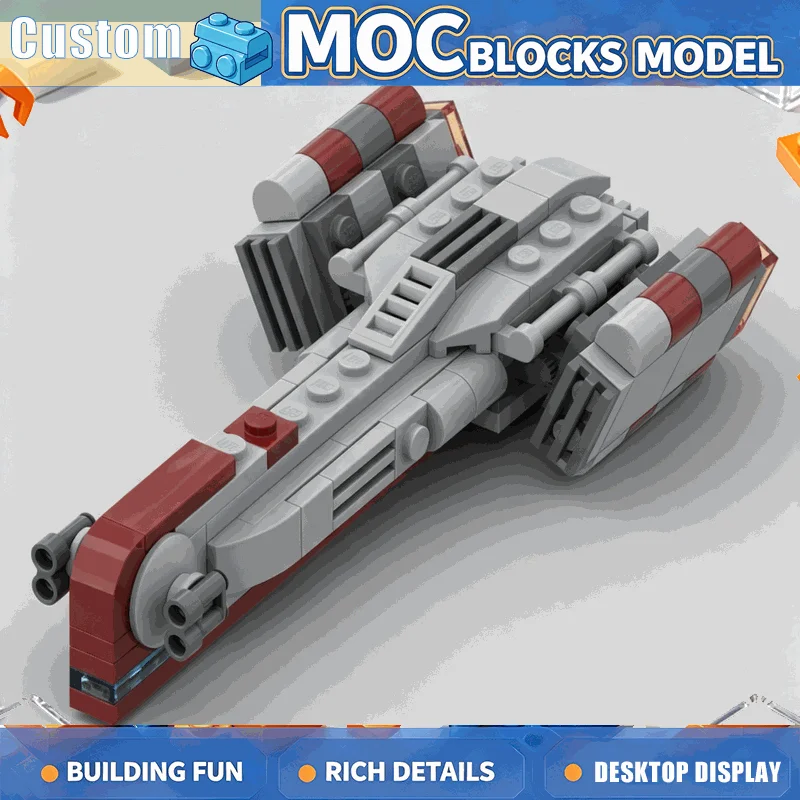 106PCS Sci Fi Spacecraft Model Building Blocks Mini Scale Interceptor Vehicle DIY Assembly Toy Creative Collection Birthday Gift