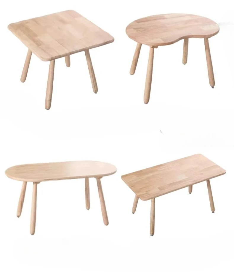 

Spot kindergarten solid wood table, children's baby study table household cute small square table baby cartoon small desk