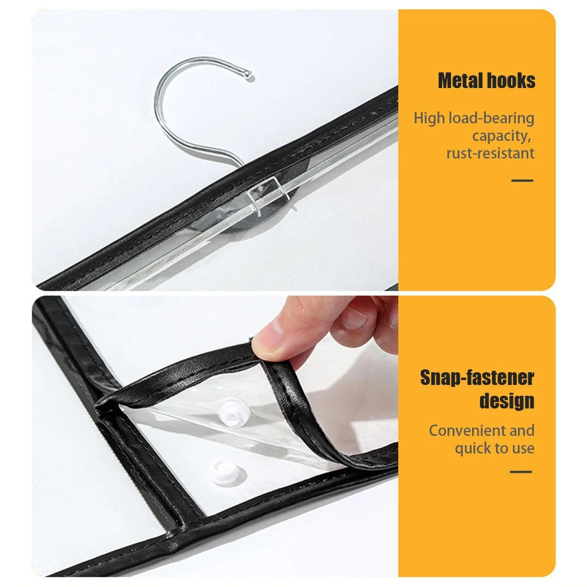1pc Waterproof Hanging Bathroom  Mobile Phone Clothing Storage Bag Cosmetic Storage Transparent Wash Bag