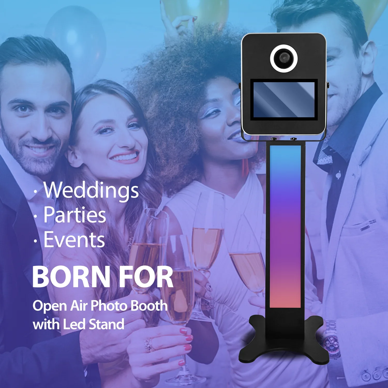 Portable Selfie Photo Booth Stand Cheap Open Air Party Wedding Photobooth For Sale