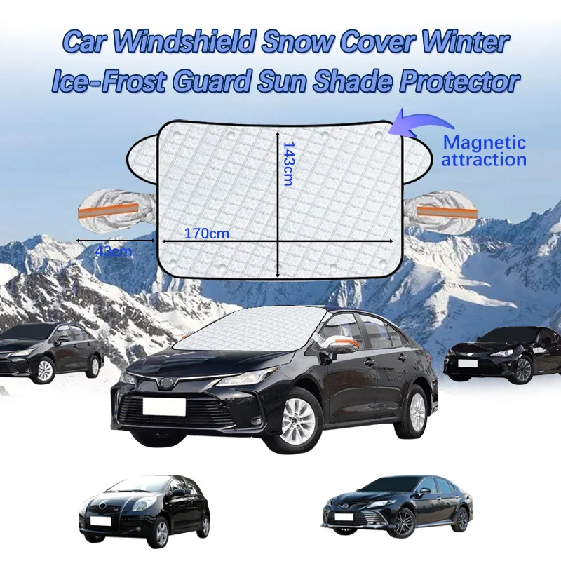 Car Windshield Snow Cover Winter Ice-Frost Guard Sun Shade Protector For Toyota Prius Corolla Camry CHR Car Accessories