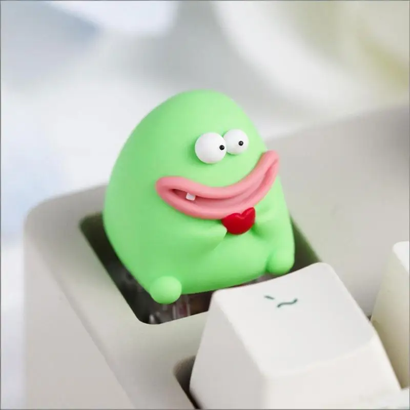 Artistic Handcrafted ESC Resin Keycap With Fun Ugly Character For Mechanical Keyboards Decoration