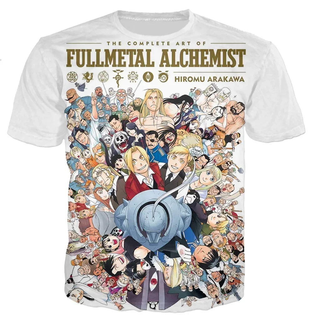 Fullmetal Alchemist Brotherhood T Shirt Men/women 3D Printed T-shirts Casual Harajuku Style Tshirt Streetwear Tops