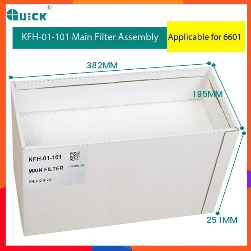 

Main Filter KFH-01-101 KFH-01-102 KFH-01-301 for Quick 6601 6602 High-Efficiency Cotton Tool-Free Fit Fume Extractor Replacement