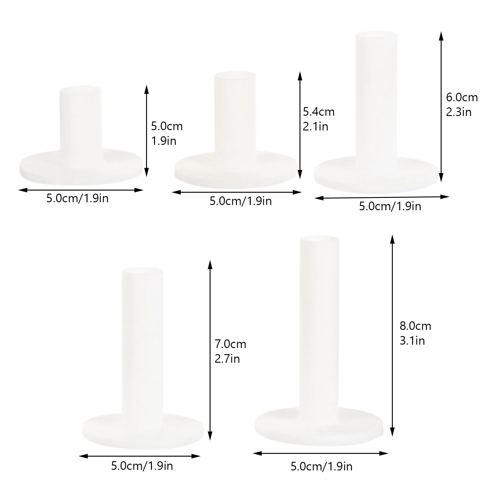 Golf Pins Ball Holder, Golf Tees Practice, Bolas Flexíveis Titulares, Suprimentos Bandejas de Bandejas, 5 pcs