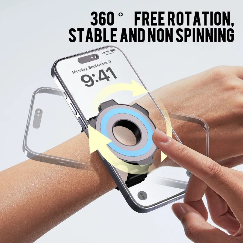 사진에 표시된 사이클링 안전 사이클링 전화 홀더 360도 회전 전화 홀더 휴대용 전화 홀더