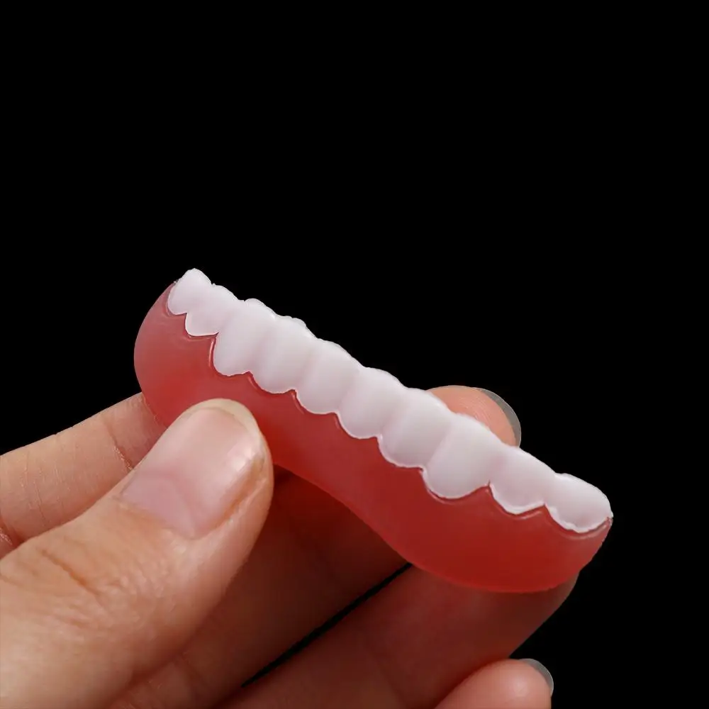 Con riempimento denti colla denti finti sbiancamento sorriso superiore inferiore impiallacciature denti comode protesi in Silicone pasta denti trucco