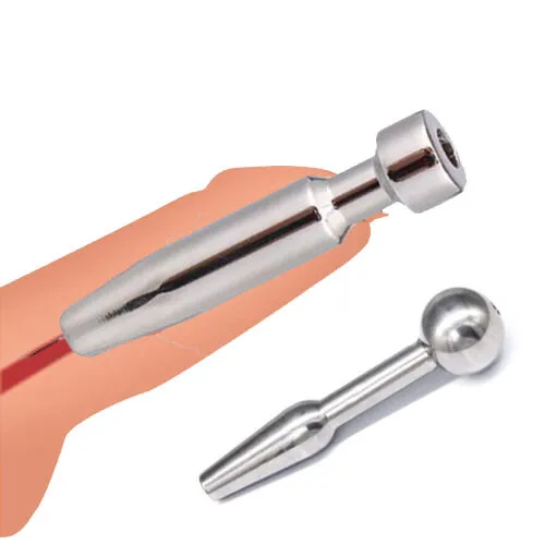 HotX Stainless Steel Small Urethral Sounds Dilator Penis Plug Male Masturbator Inserts Stimulation Chastity Horse Eye Stick