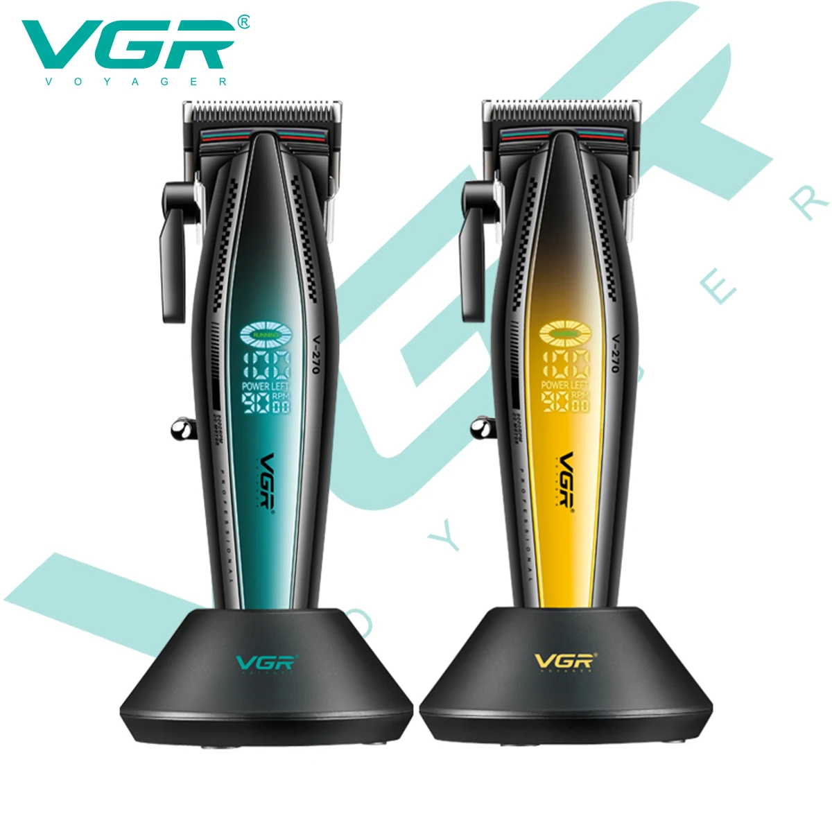 VGR V-270 الراقية مقص الشعر مجموعة صالون الشعر المنزلية مقص الشعر الكهربائية المعادن الميكانيكية الرياح سبيكة شفرة 9000 دورة في الدقيقة الشعر المتقلب