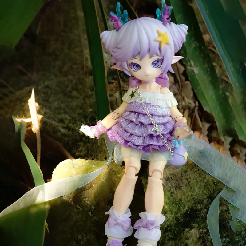 Echte Pilz-Pilz-Blindbox, 12 Punkte, BJD, bewegliche Puppe, Mystery-Box, Spielzeug, Ornament, Puppenfigur, Geburtstags-Überraschungsgeschenk