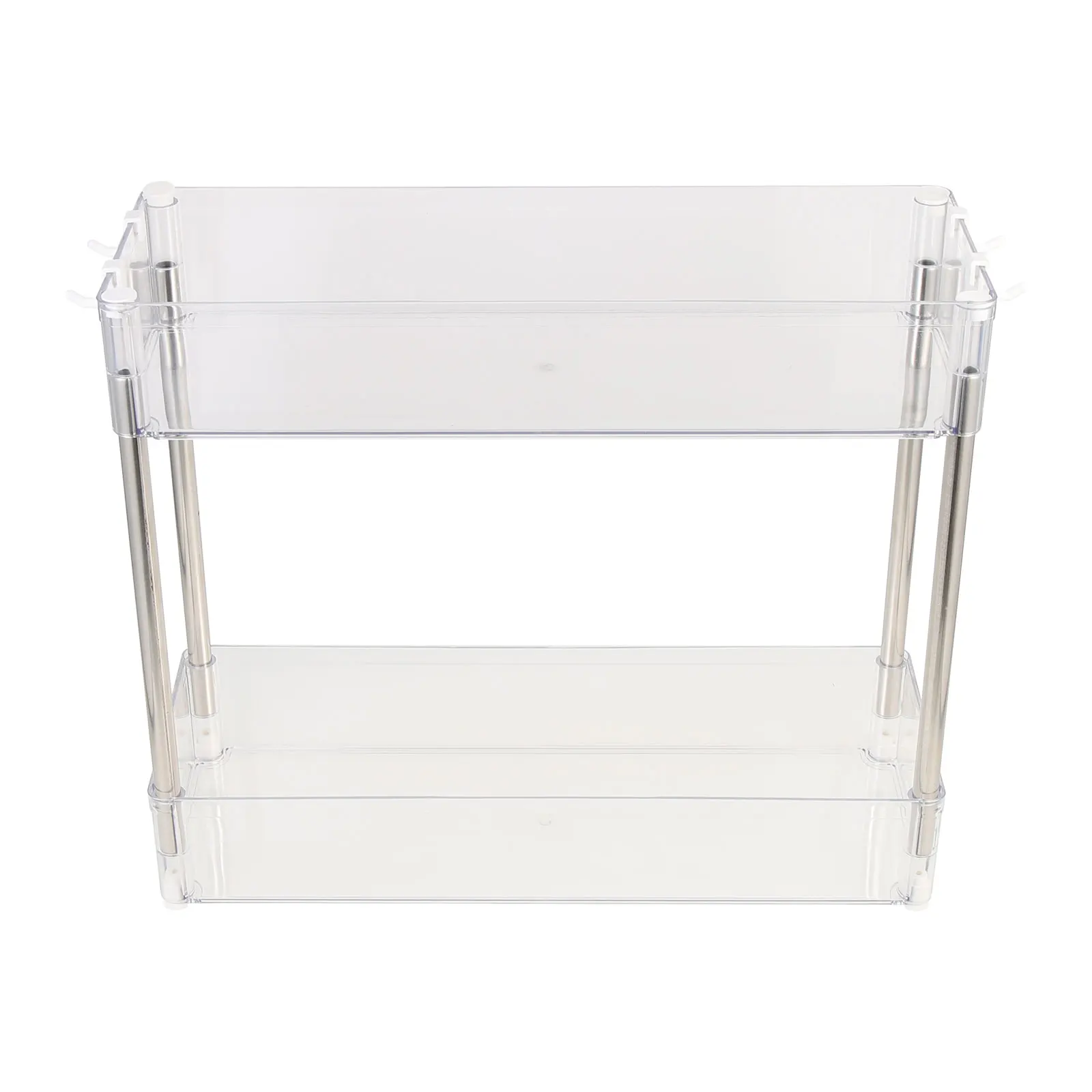 

Настольная стойка для хранения, двухслойная нержавеющая сталь, ПЭТ-материал, ванная комната, товары для дома, косметическая витрина, полка ganizer