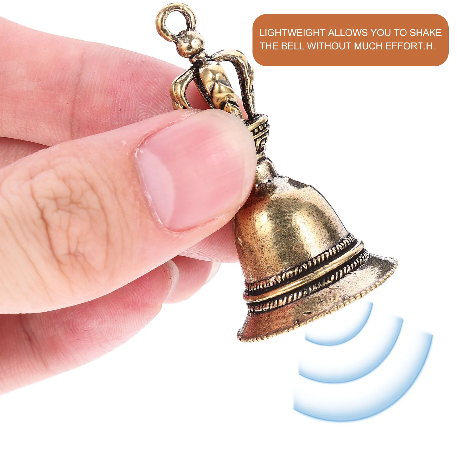 

Portable Handbell Hand Bell Vintage Teaching Equipment Home Decor Loud Clear Sound Suitable for School Party Hotel Store