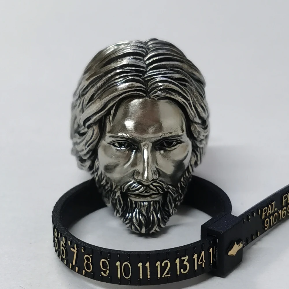 Jesus Christ Cupronickel Ring Details Charms Jewelry CP465 US Size 8~15