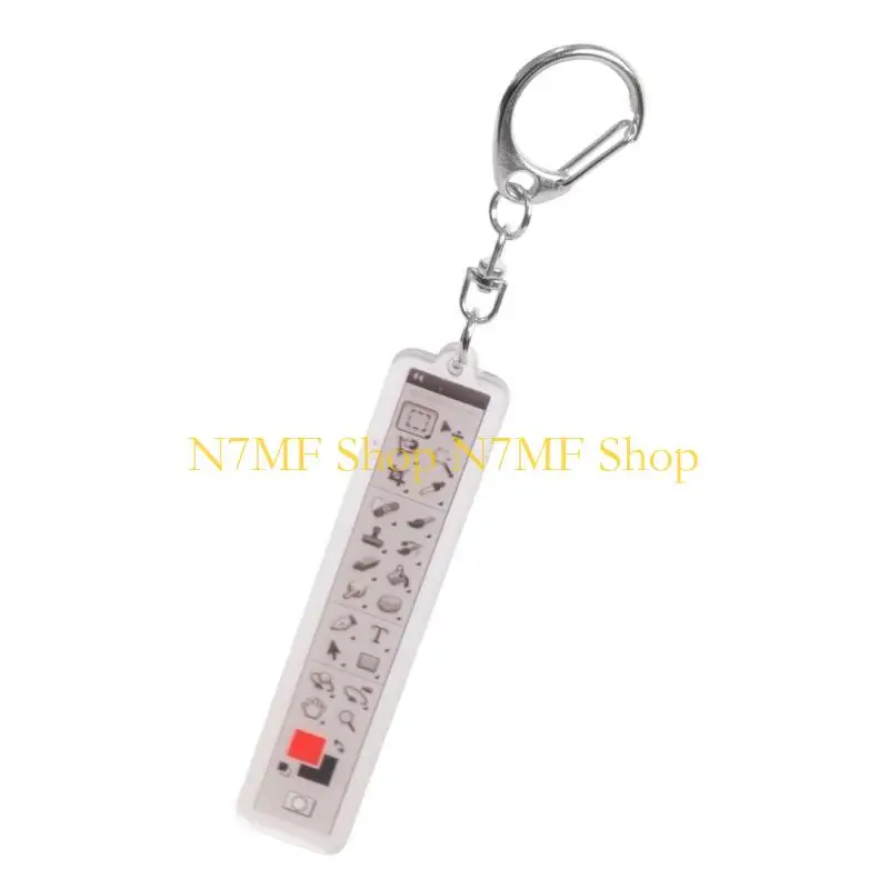 

N7MF Fashionable Car Holder Decorative Acrylic Keychain Lightweight Hanging Decoration Home Office Travel Essential