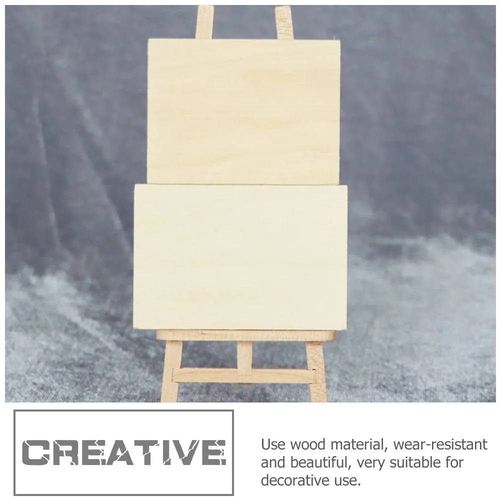

Набор миниатюрных деревянных мольбертов: мини-доска для рисования, украшение для миниатюрного дома, инструмент для рисования, декор для миниатюрных сцен