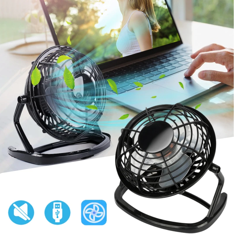 Desktop Mini USB Fan Cooler Desk Fan Portable Notebook Laptop Computer Rotatable Silent Cooling Fans Summer Home Office Cool Fan