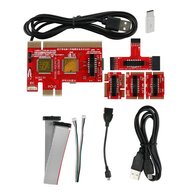 

V8 Multifunction Laptop And Desktop PC Card Debug Multifunction Test Card Support PCI,PCI-E,LPC,Mini,MSATA