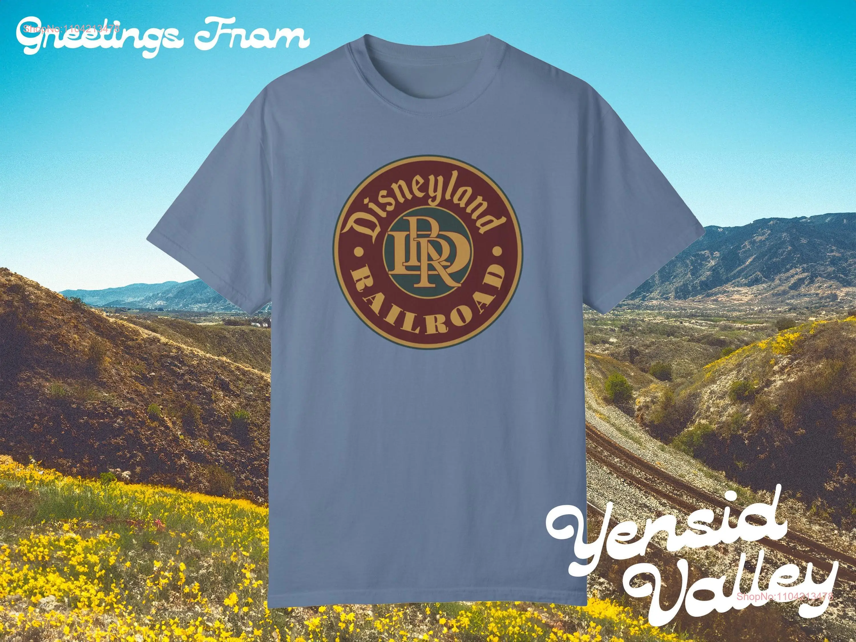 Authentic Mainstreet Station Railroad CresT T Shirt Vintage Train Logo Classic Theme Park Merch Retro Anaheim California