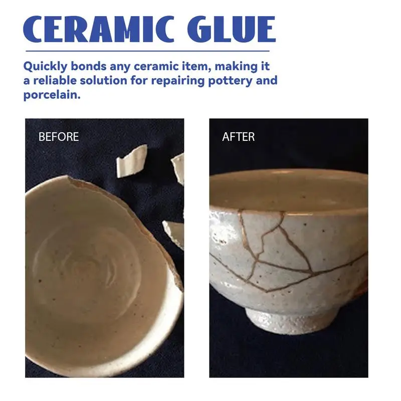 Glue For Ceramics And Porcelain Repair Multifunctional No Nails Adhesive Extra Strong Quick-Dry Metal Glue Strong Bath Repair