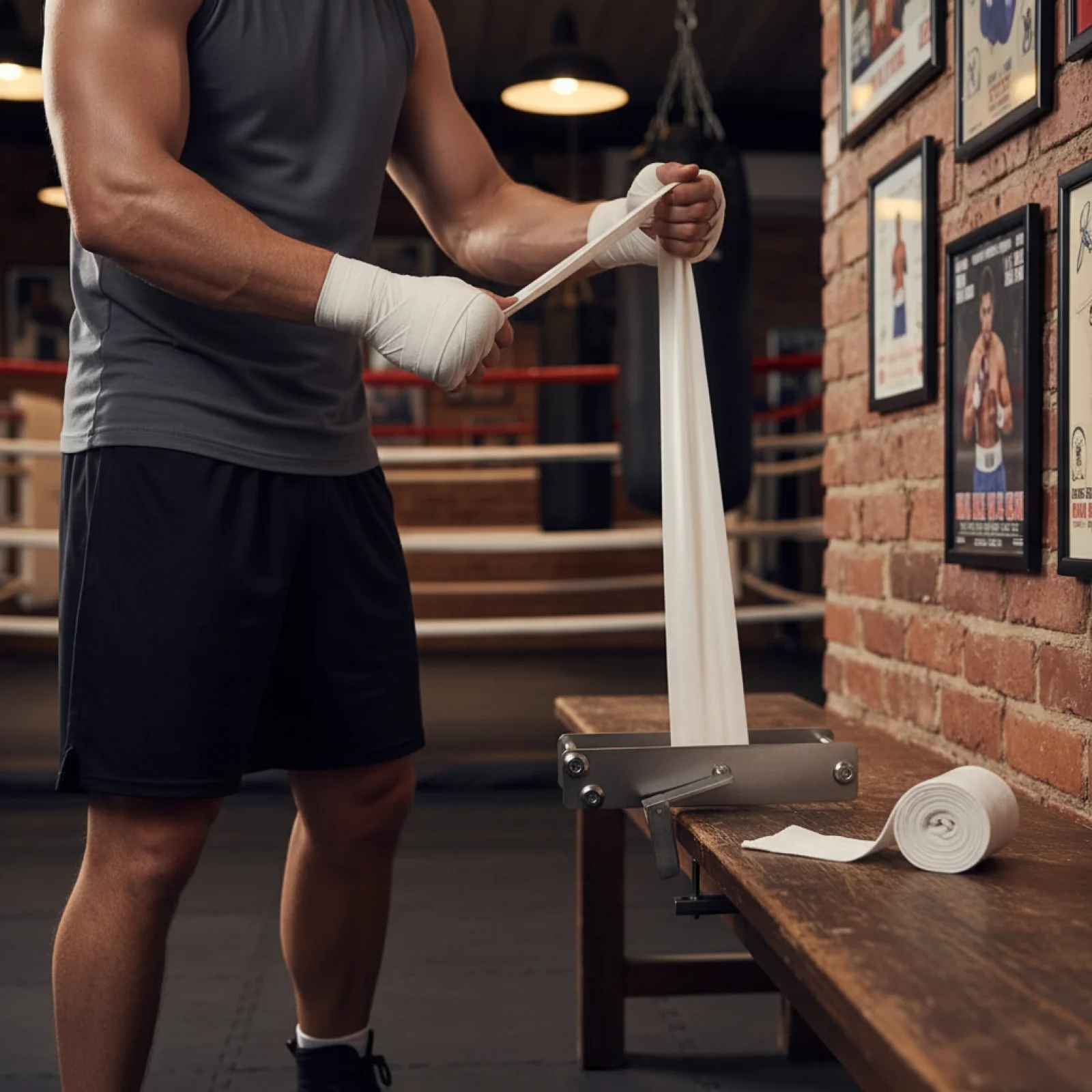 

Инструмент для обмотки боксерских бинтов из нержавеющей стали, ручной ролик для обмотки бинтов для тренировок в зале и кикбоксинга