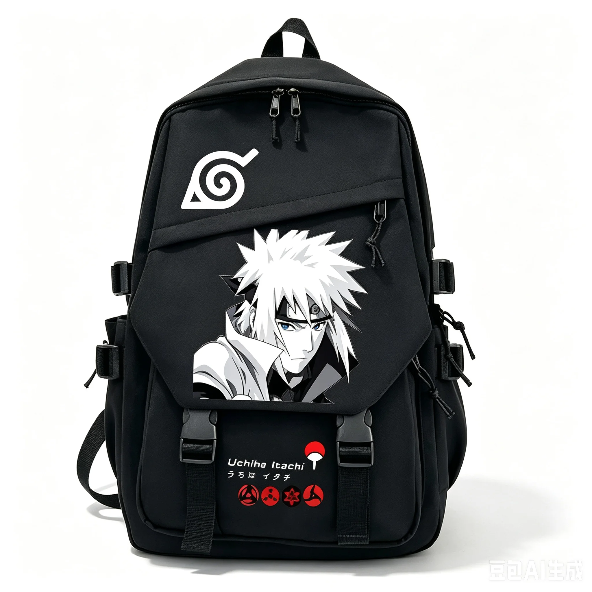 NARUTO Cartoon Backpack Two-di - Travel Accessories Kit Bag recension och pris