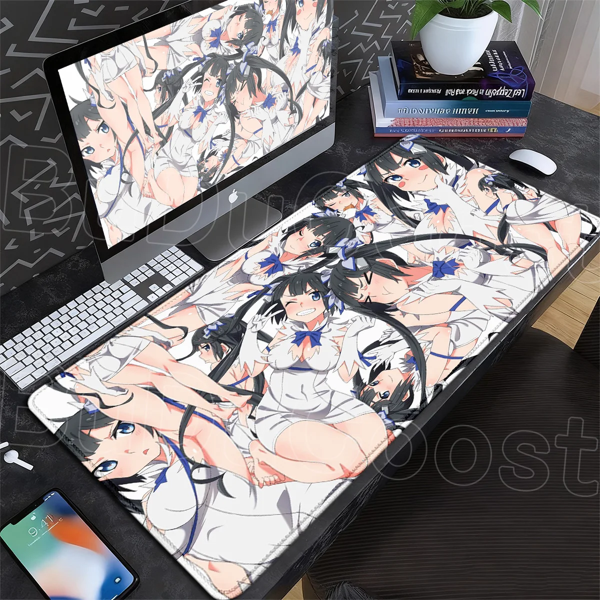 Is It Wrong to Try to Pick Up Girls in a Dungeon Kawaii Girl Hestia Mouse Pad XXL Extended Anime Desk Mat Non-Slip Rubber Carpet
