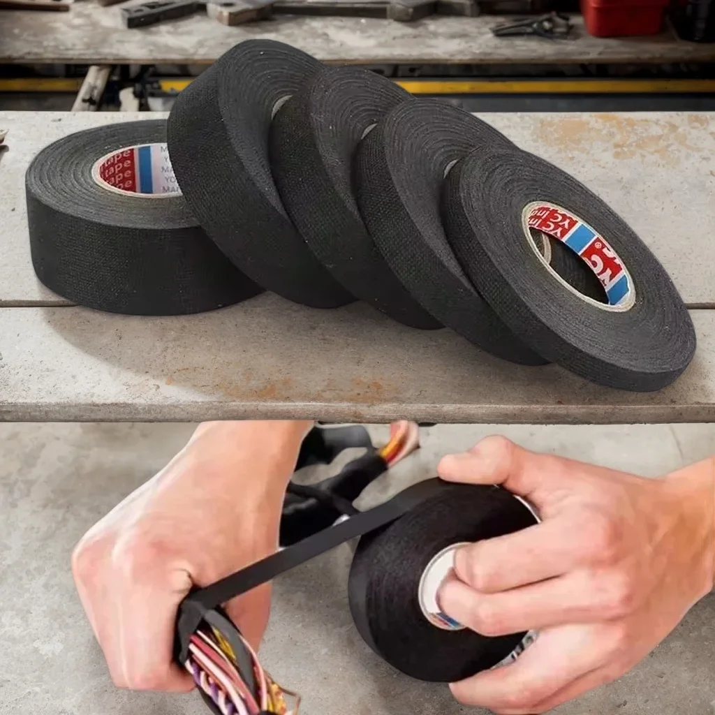 

​​Motorcycle Cable Harness - Heat-Resistant Fabric Tape Electric Heating Tape 9/15/19/25MM​​