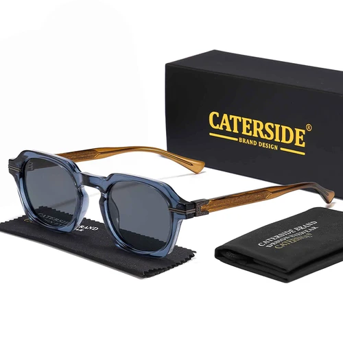 Imagen 2 del producto CATERSIDE, nuevas gafas de sol Punk Vintage para hombre, diseño de marca, gafas de sol con montura pequeña, gafas de moda para viajes y fiestas, regalo, elección Ideal