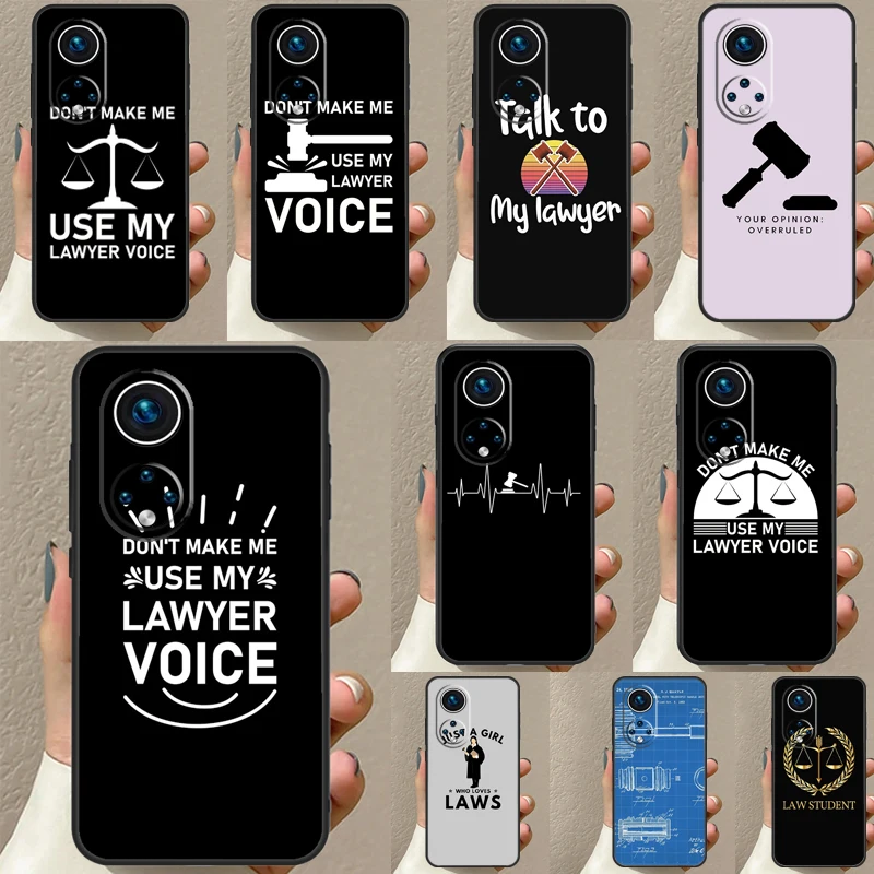 Law Student Lawyer Judge For Huawei P20 P30 P40 P60 Pro P Smart Nova 9 5T Honor 70 90 50 Magic5 Lite X7a X9a X8a Case