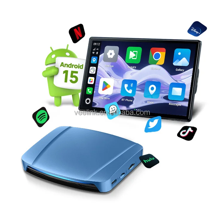

carlinkit ultra Android 15 Tbox Carplay Ai Box 8g 256gb 5g 2.4g 2160p SM6350 Tv Car Play Aibox for Wireless Adapter