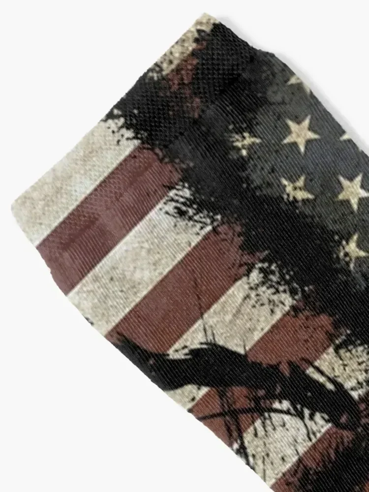 Vintage Wrestling Wrestle American Flag USA Distressed Gifts Socks designer brand loose Socks Women Men's