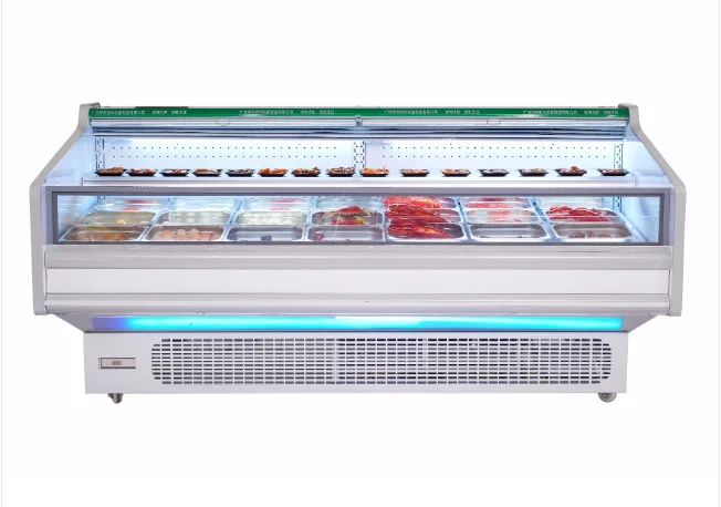 Contador de serviço Flat Top ângulo direito, SPM comercial supermercado Deli gabinete, refrigerador de carne congelador