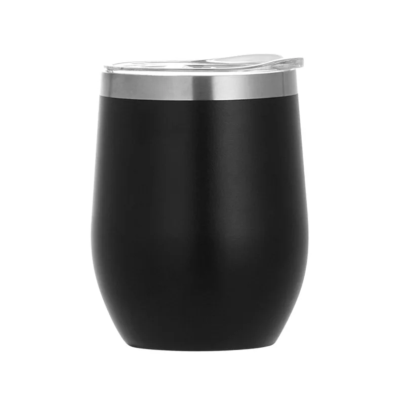 Colors Painted Egg Shape Wine Cooler Coffee Thermos Mug 12oz Stainless Steel Double Wall Wine Vacuum Flask