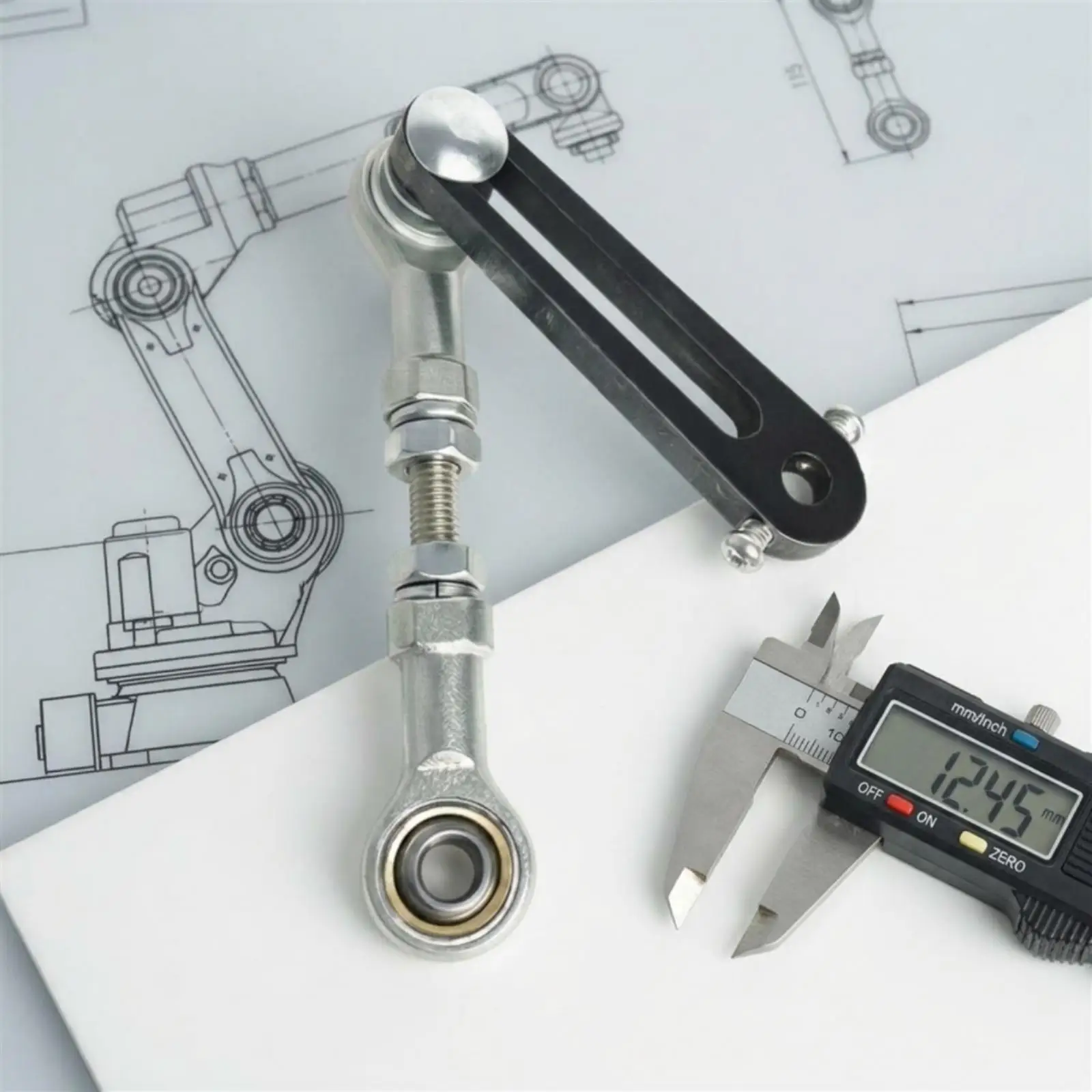 Adjustable Linkage with Ball Joint Rotating Mechanical Linkage Assembly Sturdy Assembly Kit for Hobbyists, DIY Projects,