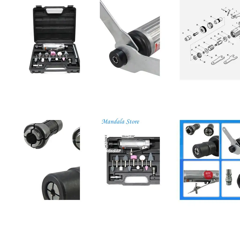 

U2JC Air Die Grinder 1/4-Inch Pneumatic Die Grinder 22000RPM Air-Powered Die Grinder