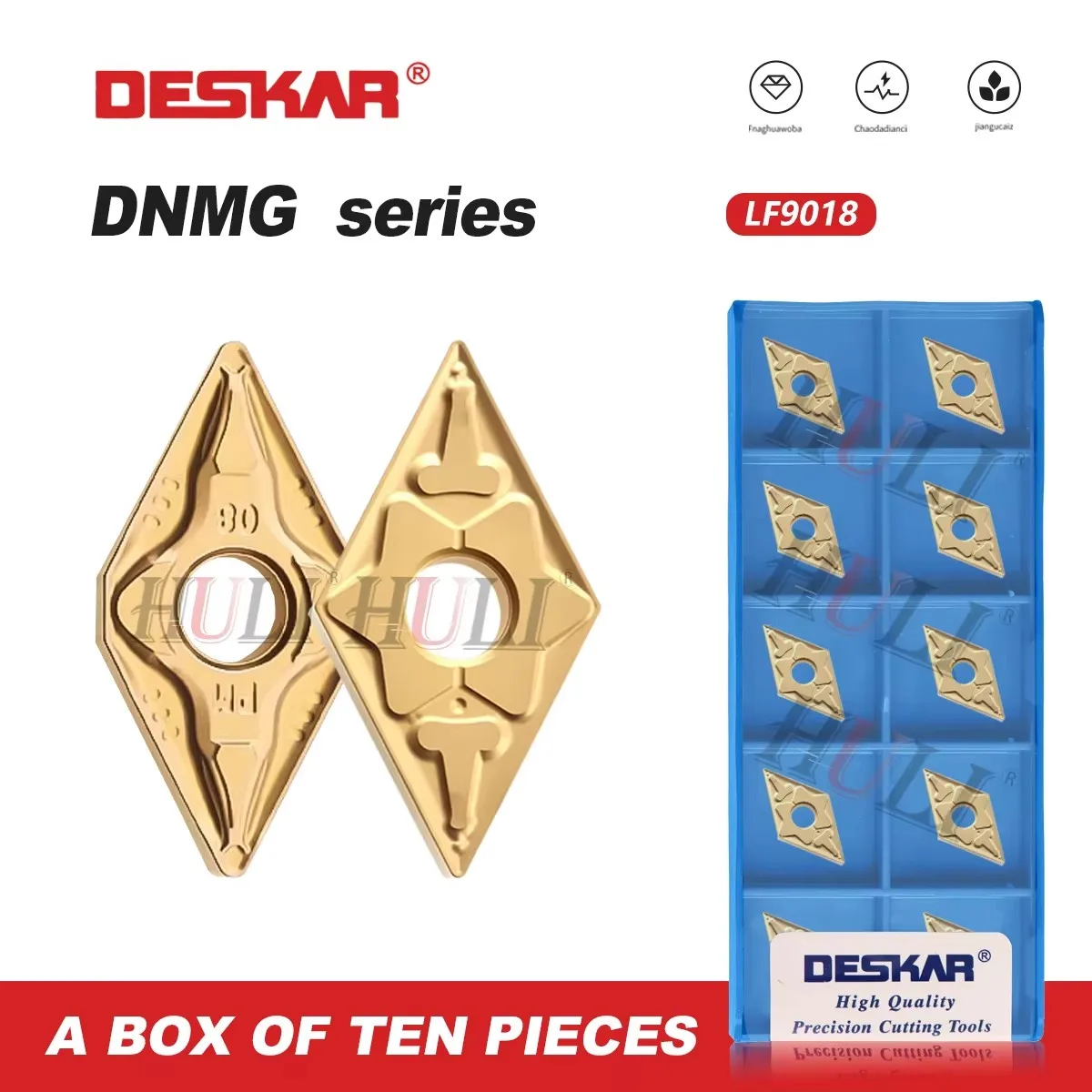 

DESKAR 100% Original CNC Blade Outer Circular Blade DNMG150404/08-TM/PM LF9018 Turning Tool Carbide Insert Processing Steel Part