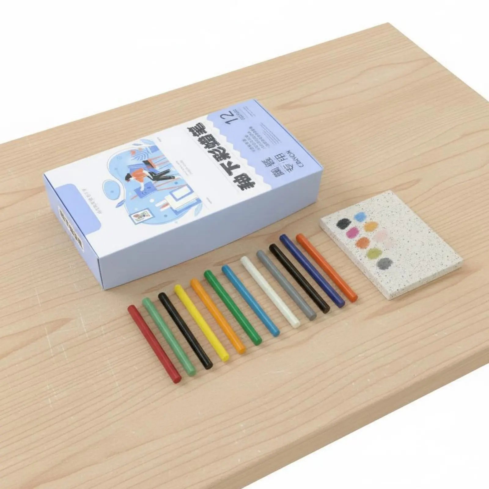 

12 Colors 12 Color Underglaze Crayons Heat-Resistant Ceramic Underglaze Crayon Set Pottery Coloring Pencils Long-Lasting Finish