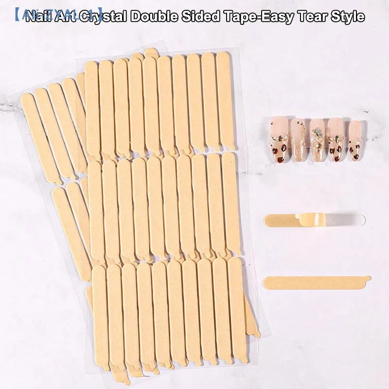30/33pcs Double Adhesive Nail Display Stand Tape Stickers for False Nails Nail Art Practice Tools Home Salon Accessory