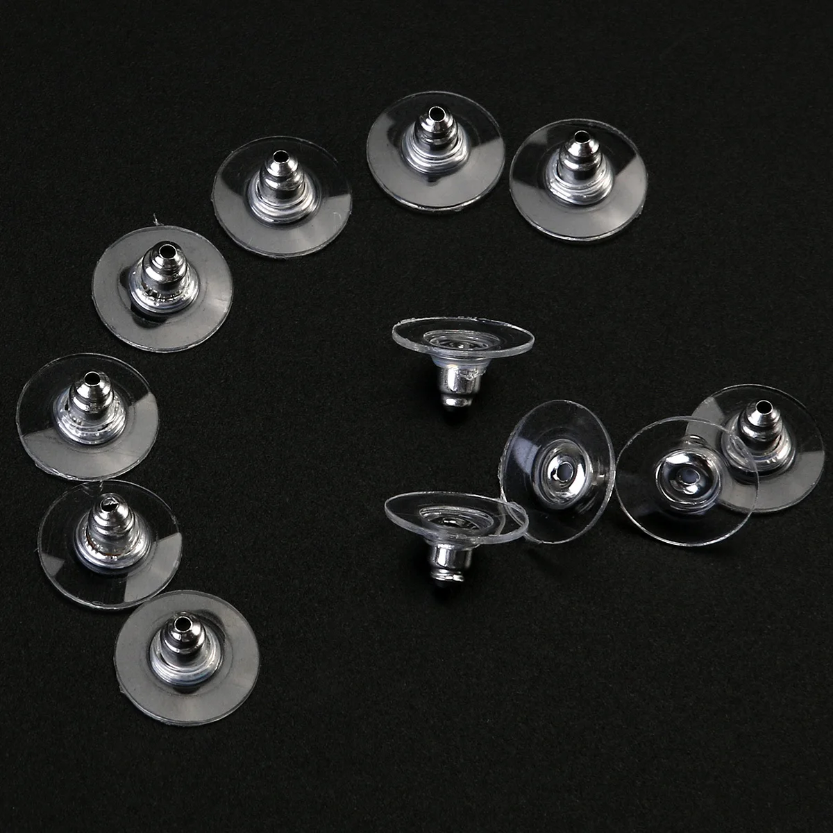 

50Pcs Metal Earring Clutch Backs Premium Durable Lightweight for Earrings Jewelry Pads Accessory Earring Clutch