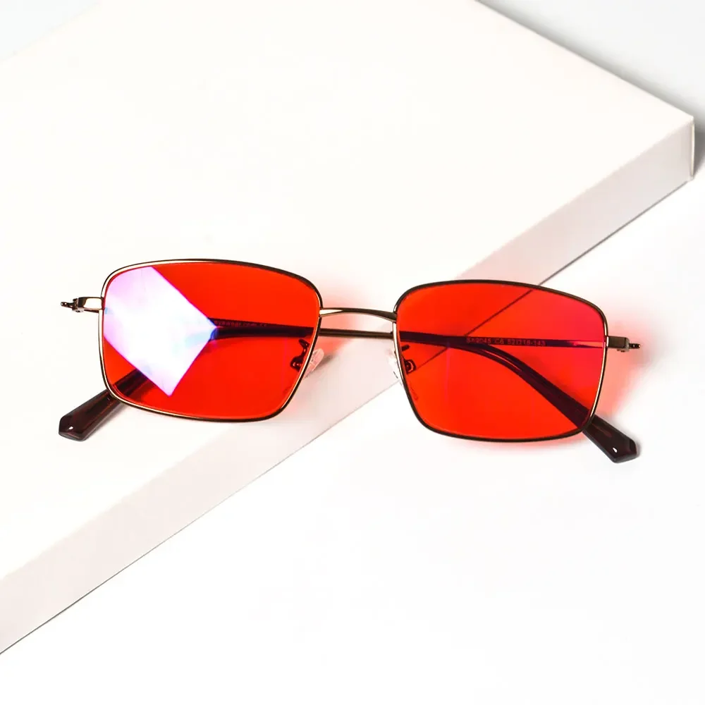 Blaulichtbrille für Herren, orangefarbene Linse, rote Linse, klare Linse, Metallbrille, Blaulichtschutz, blaues Licht blockierende Brille für Männer – Detail 18