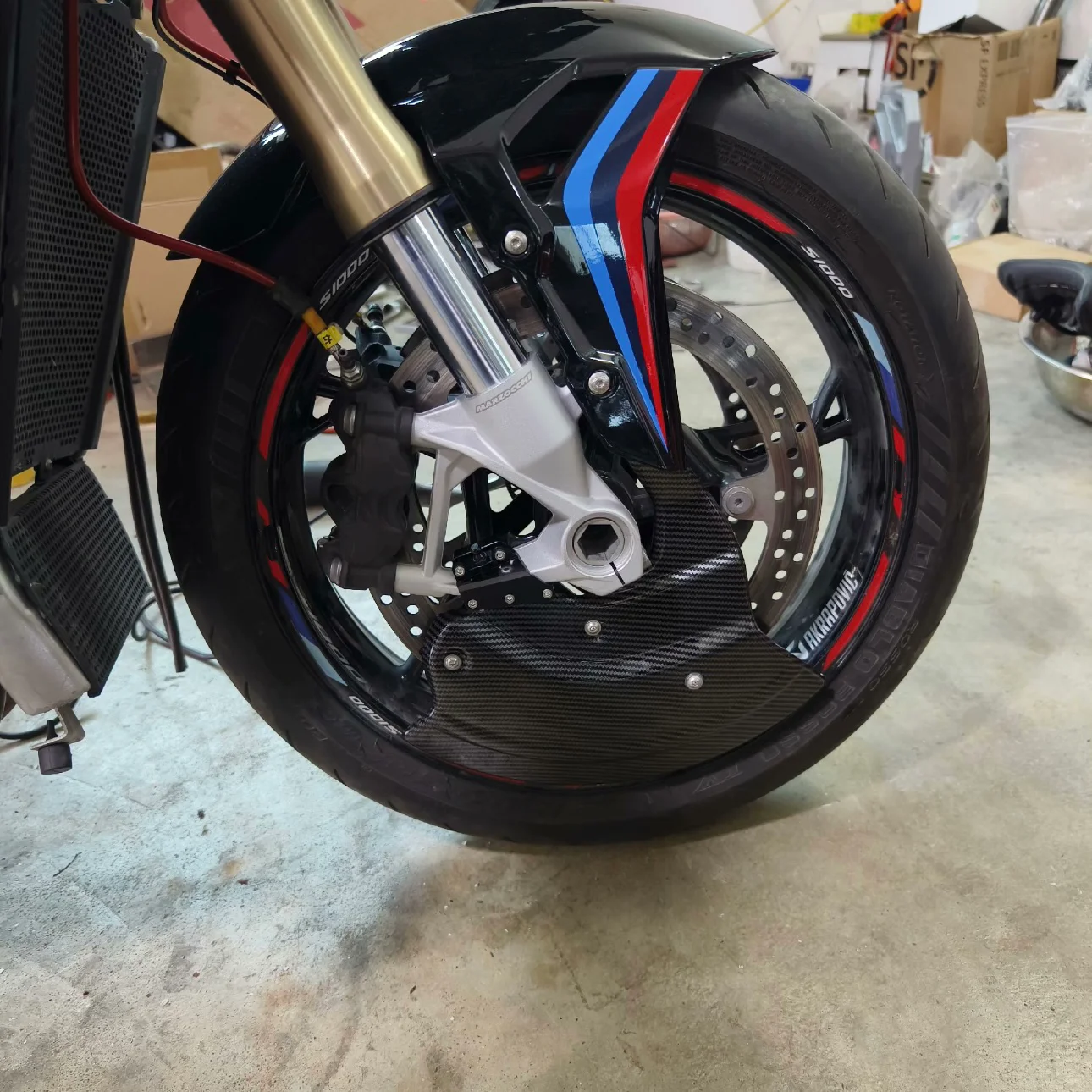 For BMW S1000R M1000R S1000RR S1000RR S1000XR Motorcycle Front Mudguard kit Brake Disc Cover Front Brake Caliper Protective cove