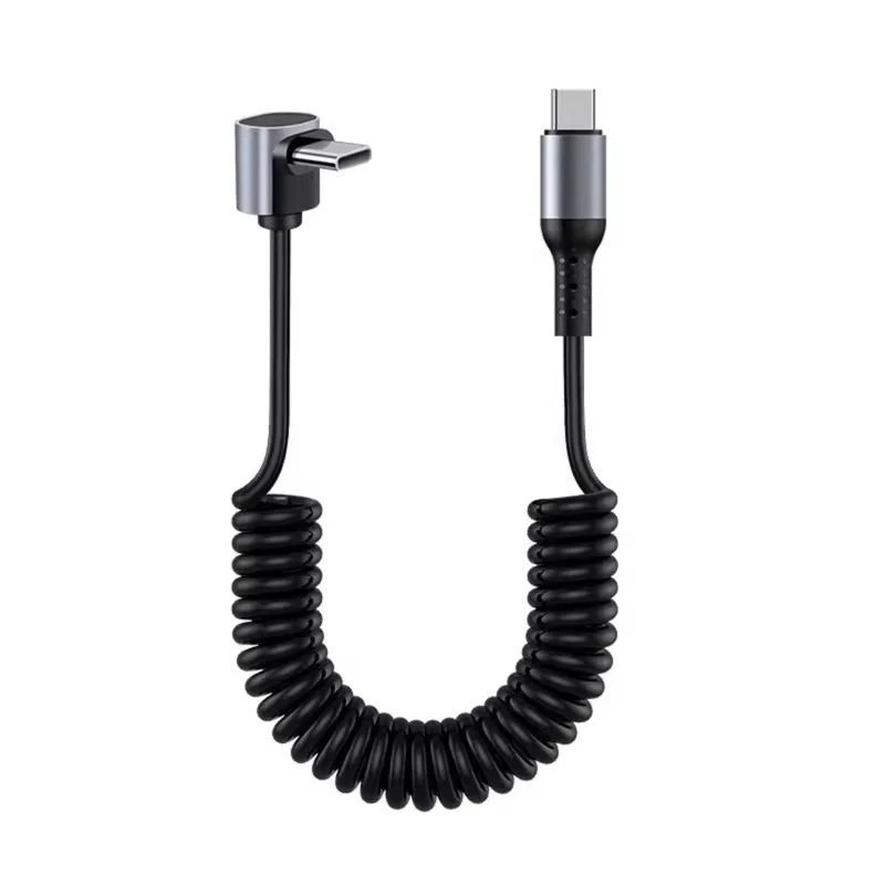 Câble USB C enroulé vers USB C PD100W Extension données rapide Conception