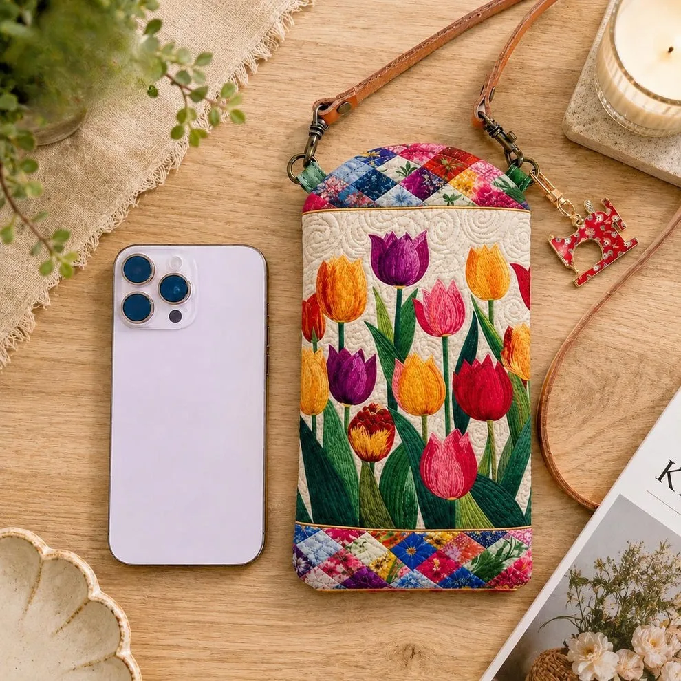 3D Printed Quilted Crossbody Cell Phone Bag Personalized Gift Adjustable Strap Mini Shoulder Purse Pouch Women Daily Outdoor Bag