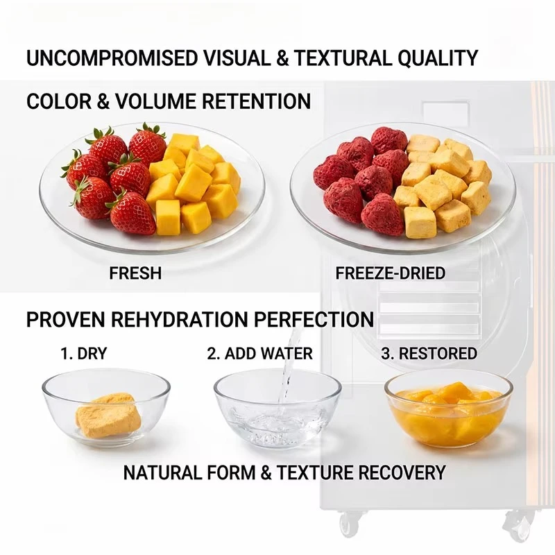 Home 5KG/Batch Energy Saving 1300W Small   Drying Sublimation Vacuum   Dryer for Food Fruit Vegetable