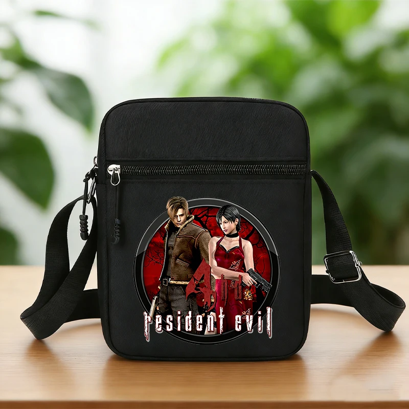 Residents Evils Crossbody Bags Game Leon Kennedy Men Outdoor Sports Shoulder Bag Boys Travel Phone Pouch Student Gift Hot Sales view 5