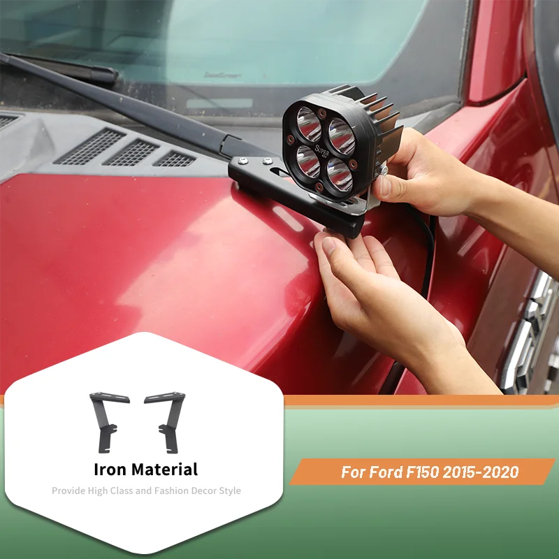 

Iron A-pillar LED Work Lamp Light Bracket Mount Holder for Ford F150 2015-2020 Car Accessories