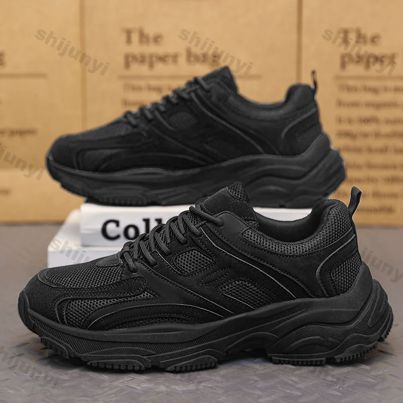 

Men Fashion Casual Sports Shoes Men Spring Autumn Platform Sneakers Comfortable Breathable Anti-slip Wear-resistant Running Shoe