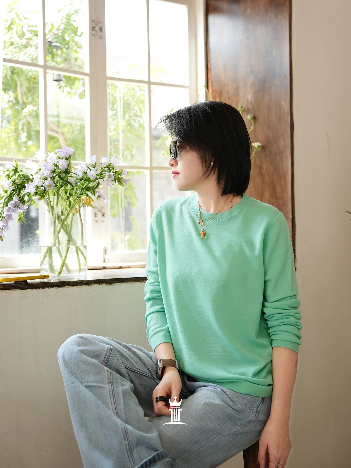 

JCLP Premium 00-Plaited Wool Knitted Long Sve Base Layer for Commuting Women's Soft Wearable Spring 2026 Inner Piece