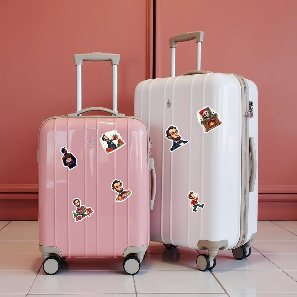 35pcs-50pcs Humorous Festive Holiday Stickers Cartoon Historical Figures Teacher Reward Stickers DIY Stickers For Notebook DIY