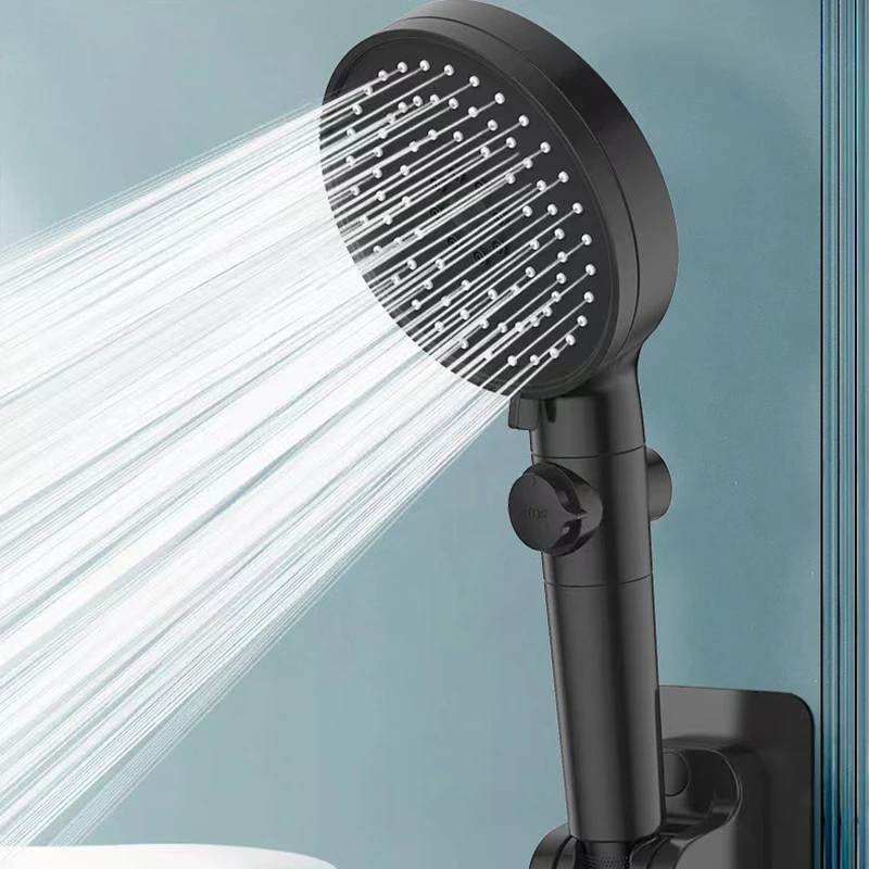 

Large Panel Upgrade Five-speed Supercharged Made Of ABS Material Hard And Fall-resistant Shower Head Bathroom Accessories